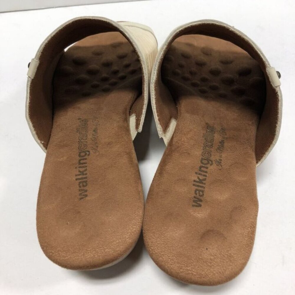 Walking Cradles Women's Cape, Ivory Wedge Sandals, Size 7W - Picture 4 of 6